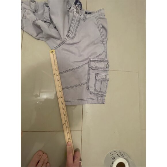 Buckle Black Standard Fit Cargo Shorts Mens 27W 23L Gray Chambray Magic Outdoors - Picture 12 of 13